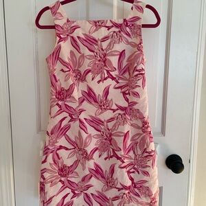 Vintage Lilly Pulitzer Floral Pink Sleeveless Dress